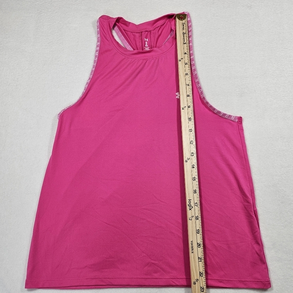 Under Armour Pink Knockout Logo Taped Racerback Tank Top - XS - Picture 4 of 5